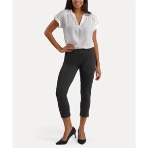 Betabrand Cropped Pull On Classic Dress Yoga Pants Size L
